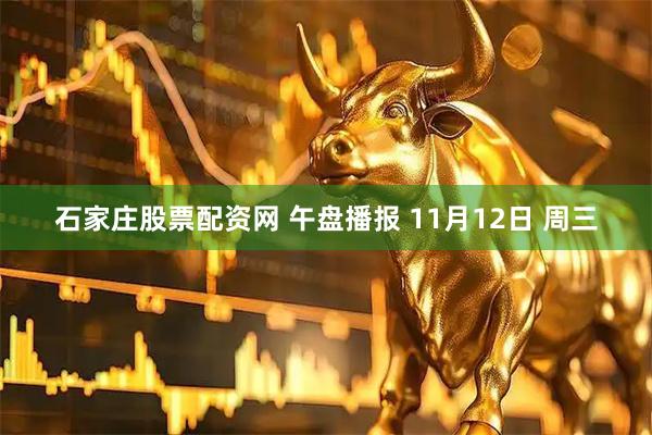 石家庄股票配资网 午盘播报 11月12日 周三
